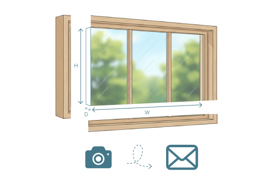 採寸から撮影・メールの画像